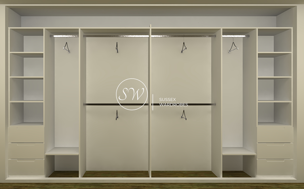 Rendered Drawing of a Fitted Wardrobe