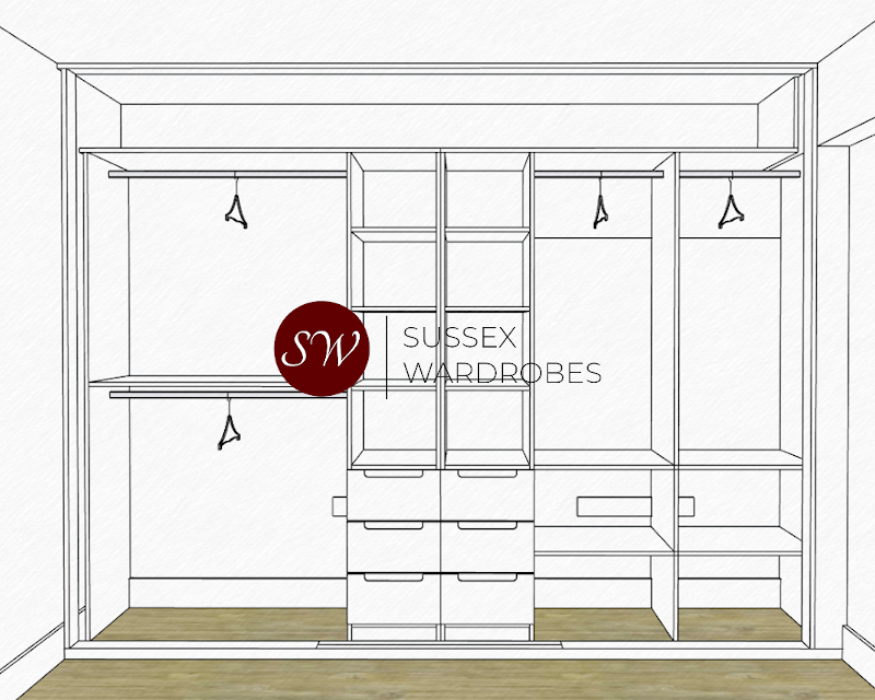 Wardrobe Line Drawing Example