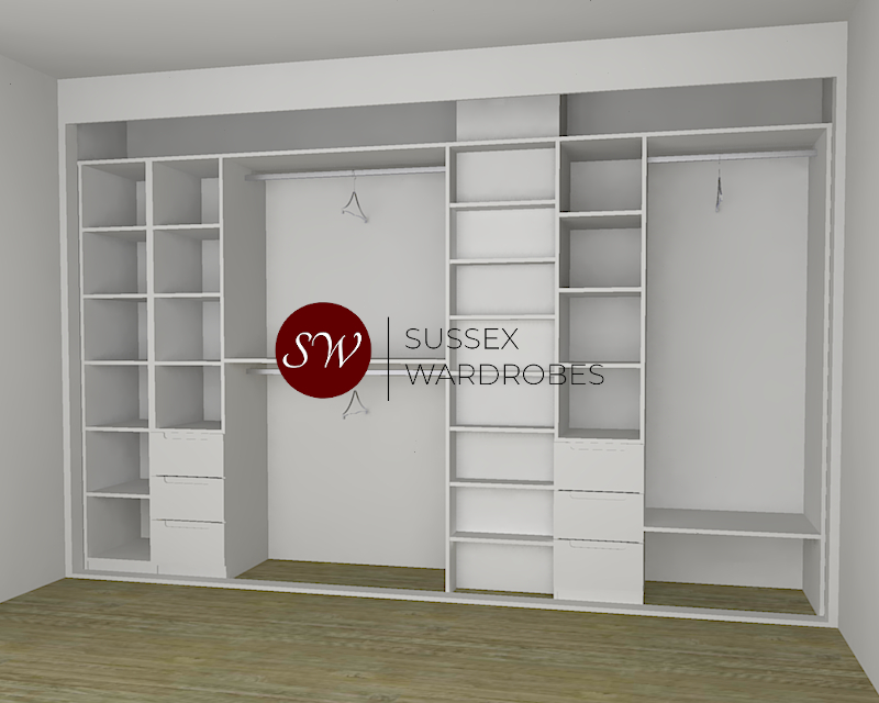 Realistic Fitted Wardrobe Drawing