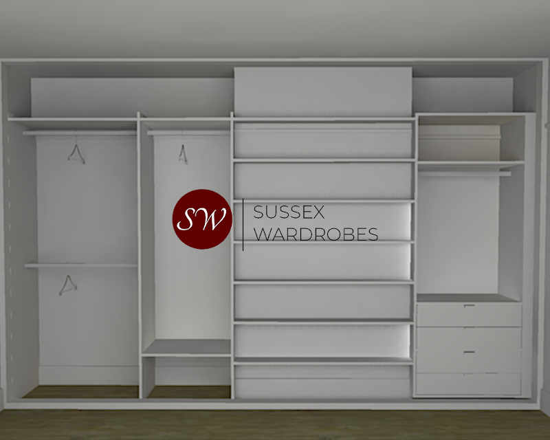 Rendered Drawing of a Fitted Wardrobe