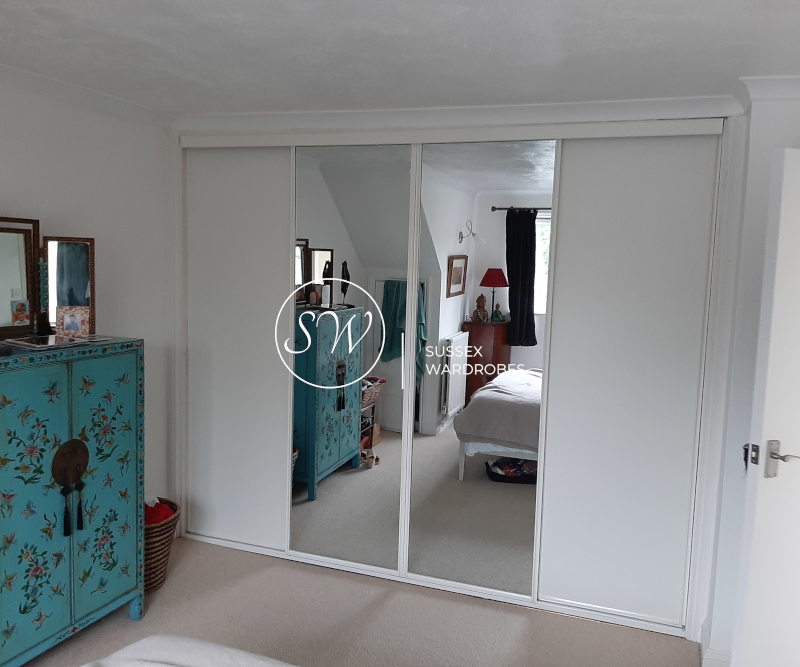 Solid Panel and Mirror Wardrobe Doors