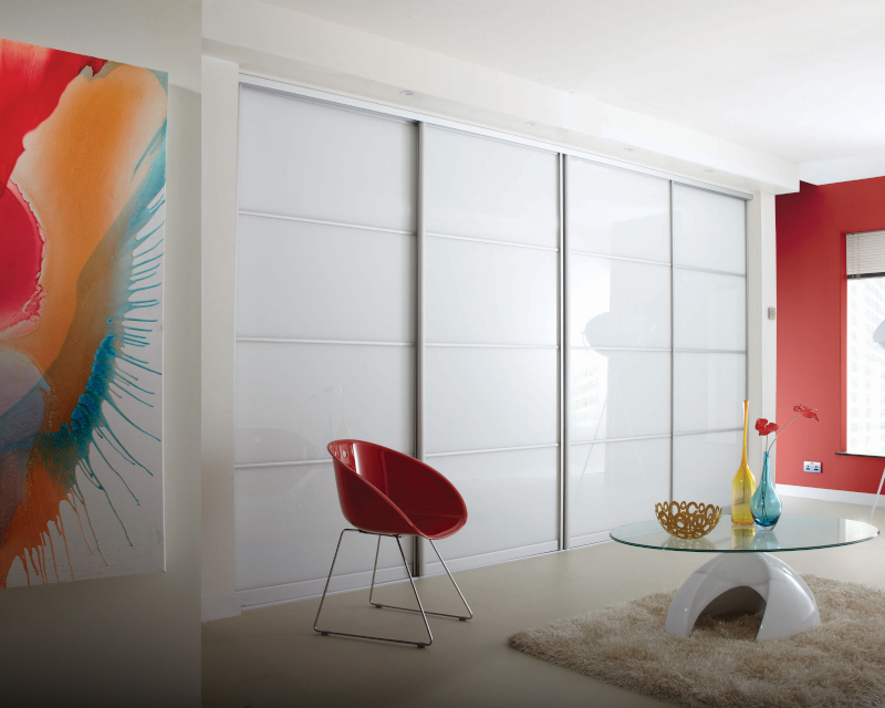 Four Panel, Glass Sliding wardrobe doors