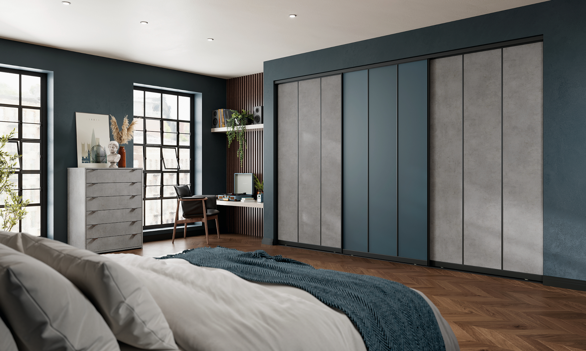 Three Vertical Panel Bespoke Doors - Large