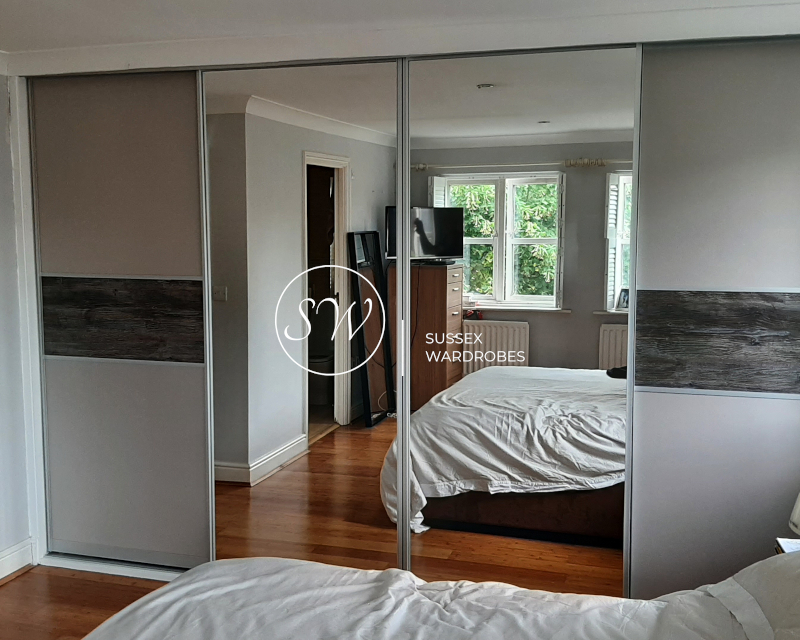 Mirror and Solid Wardrobe Doors