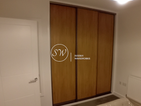 Bronze Frame with Oak Effect Door Panels