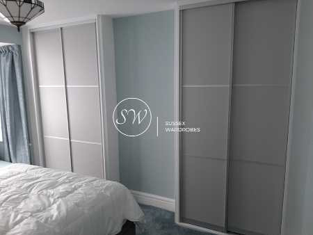 Light Grey Panel Alcove Wardrobes